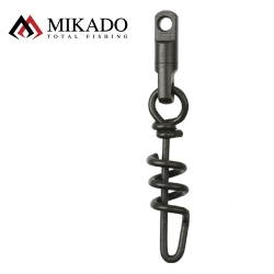 Vartej Cu Agrafa Heavy Swivel With Screwed Snap - 5mm Black Matt - 5Buc.